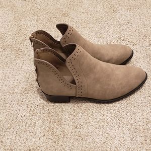 Taupe ankle booties
